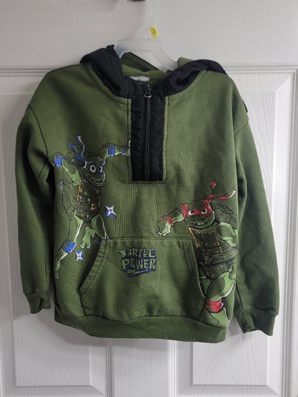 #899 FREE W PURCHASE Teenage Ninja Turtles Half Zip Hood Sweater sz 6
